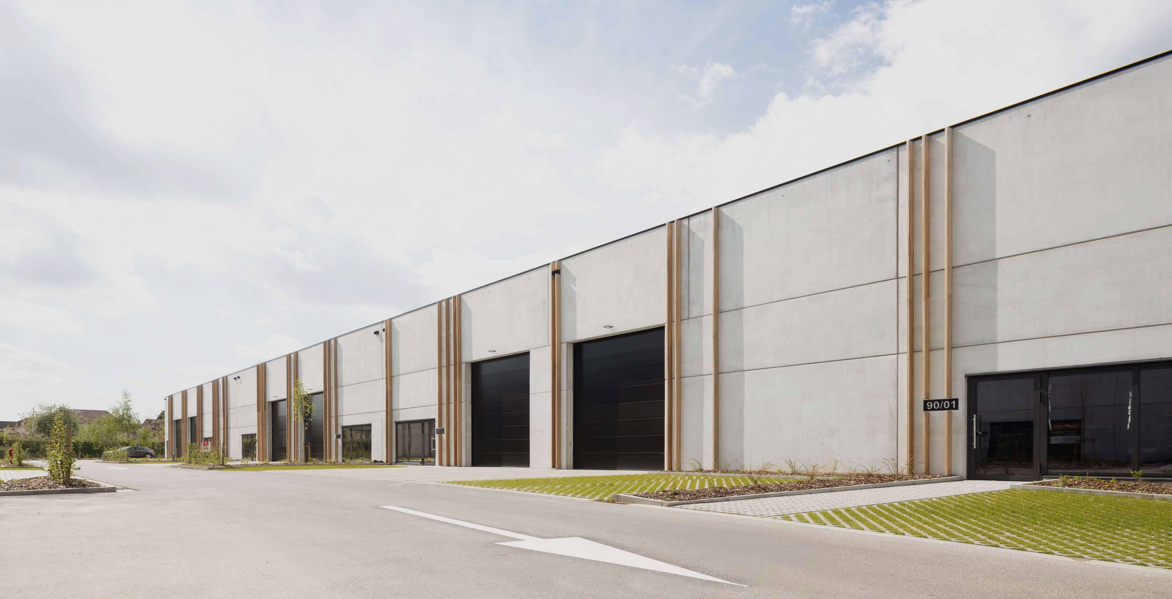 Nieuwbouw KMO-units in een bedrijvenpark ontwikkeld door LCV Real Estate